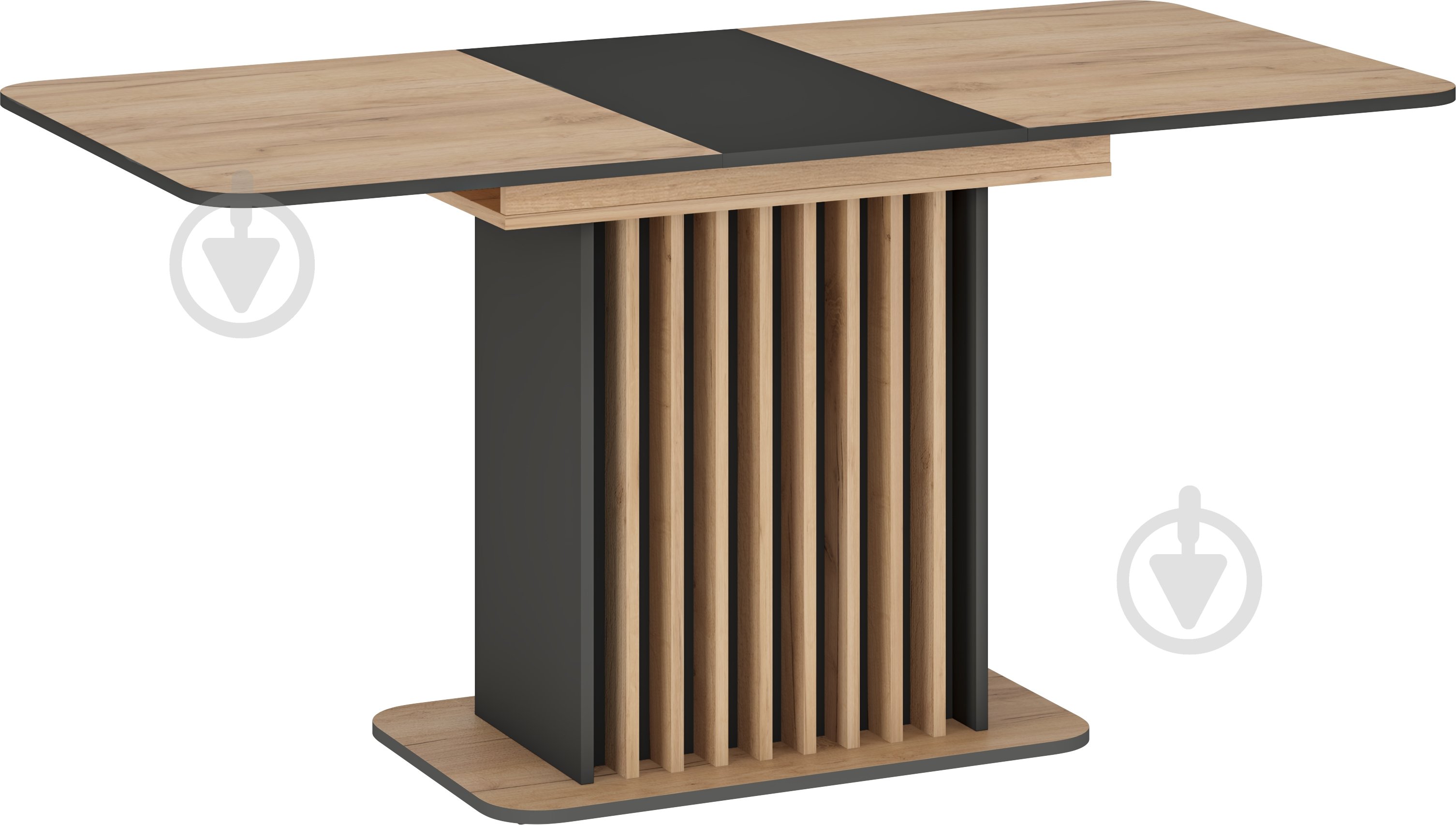 Стол обеденный Грейд Джерси 1200(1580)x768x768мм дуб крафт золотой/графит - фото 1 Стол обеденный Грейд Джерси 1200(1580)x768x768мм дуб крафт золотой/графит - фото 1