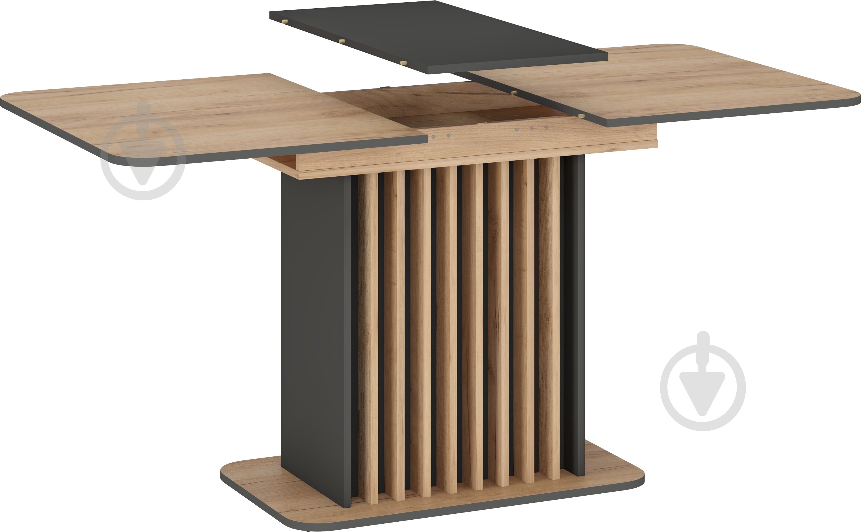 Стол обеденный Грейд Джерси 1200(1580)x768x768мм дуб крафт золотой/графит - фото 2 Стол обеденный Грейд Джерси 1200(1580)x768x768мм дуб крафт золотой/графит - фото 2