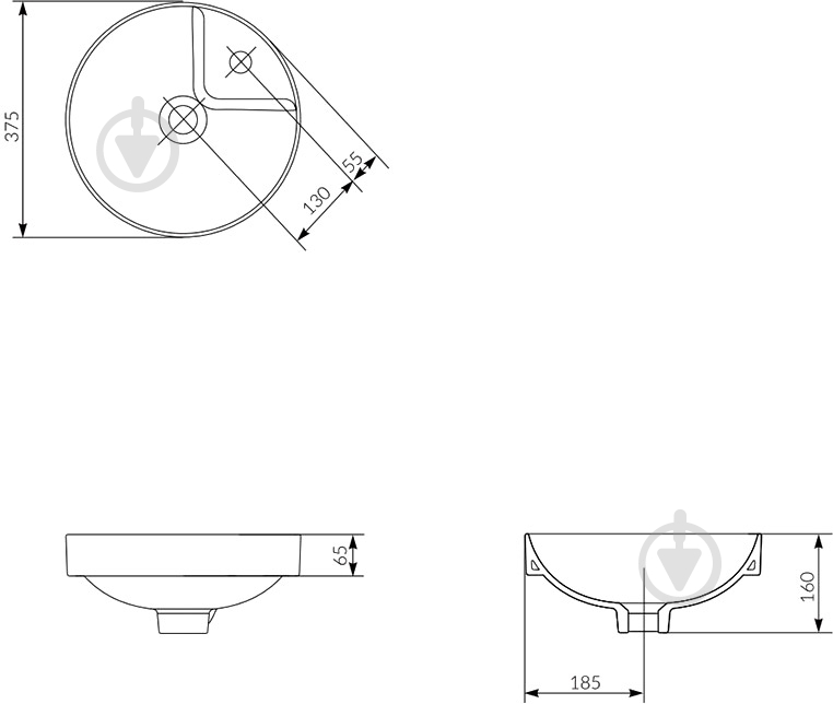 Умывальник Cersanit Crea 37.5 см - фото 3
