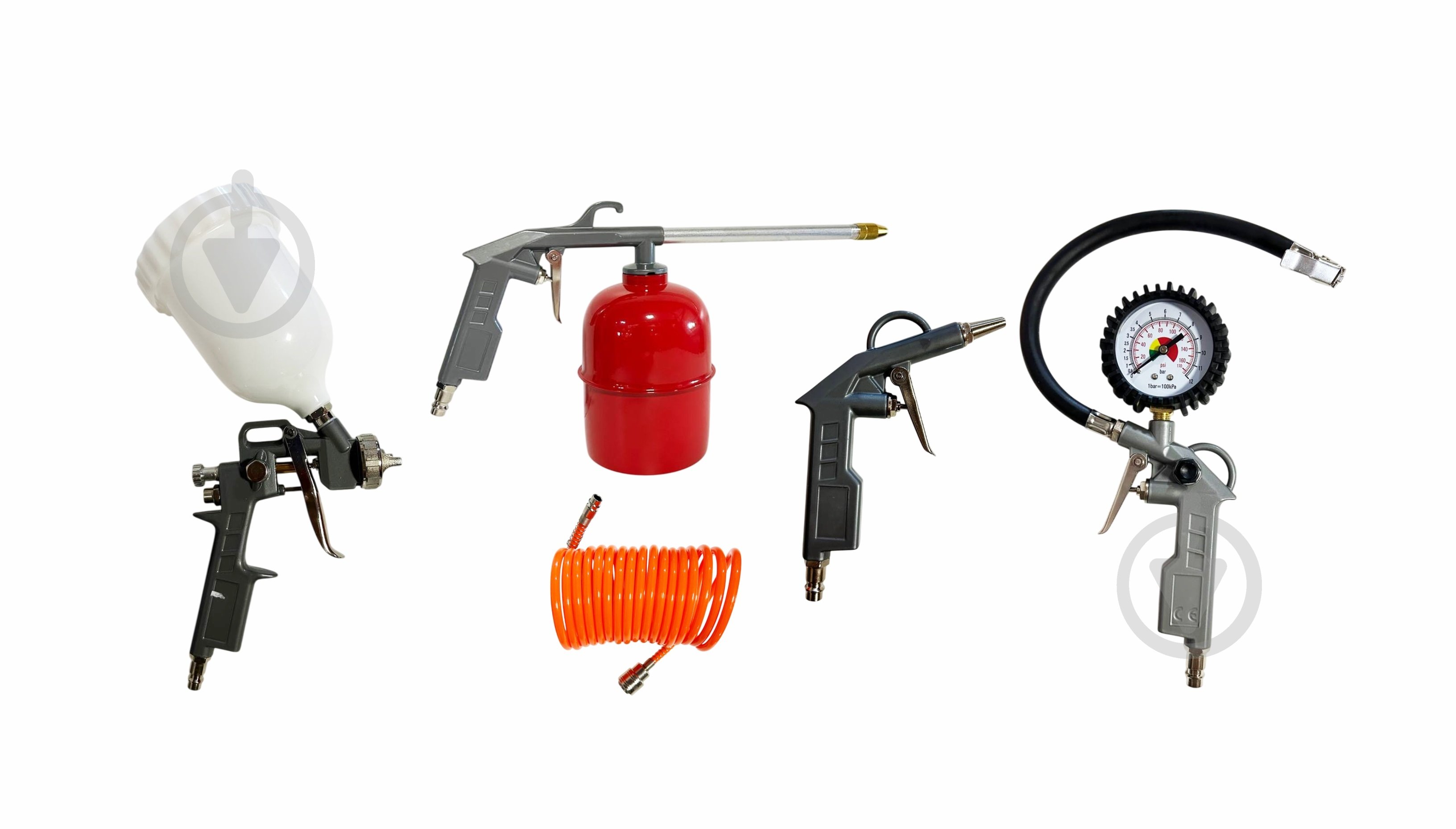 Набір пневмоінструменту GTM РТК-5 - фото 1 Набір пневмоінструменту GTM РТК-5 - фото 1