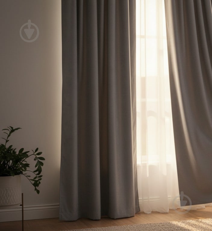 Штора 200х280 см серый Deco - фото 1