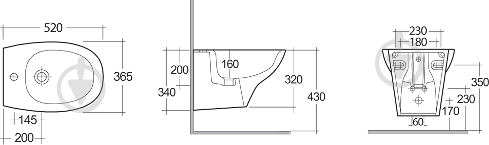 Биде подвесное R.A.K. Morning - фото 3 Биде подвесное R.A.K. Morning - фото 3