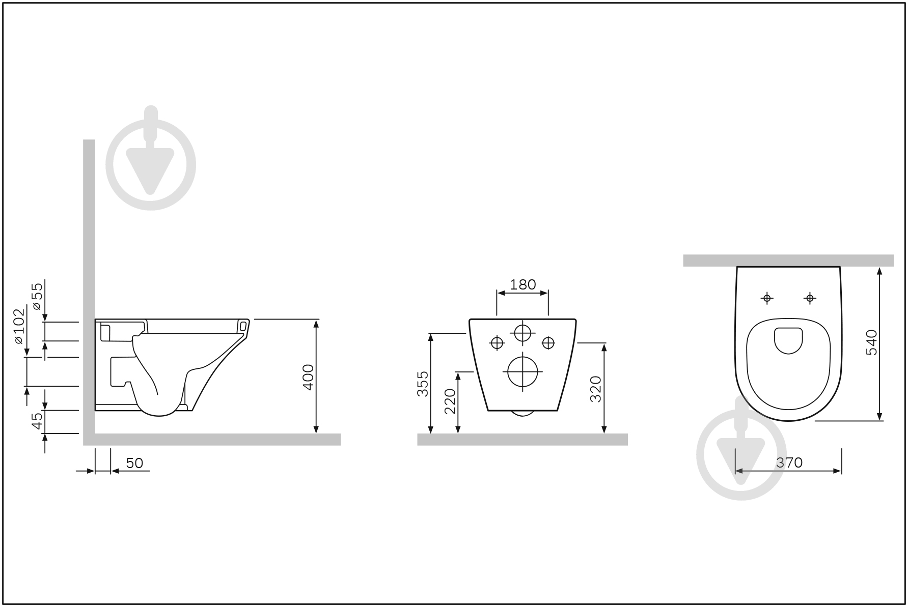 Унитаз подвесной AM.PM безободковый Inspire C501700WH - фото 10