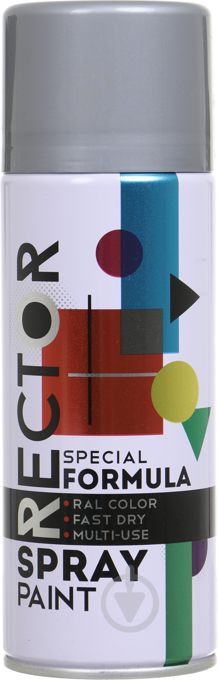 Эмаль аэрозольная универсальная RECTOR 400 мл RAL 9006 серебристая - фото 1