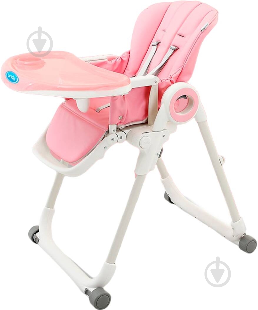 Стульчик для кормления Lindo розовый 174 pink - фото 1 Стульчик для кормления Lindo розовый 174 pink - фото 1