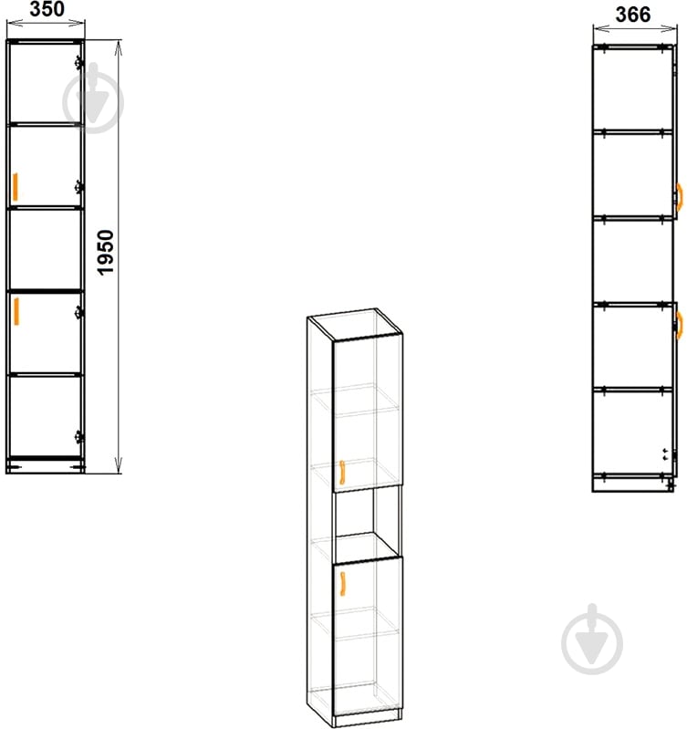 Шкаф Компанит КШ-10 венге - фото 3