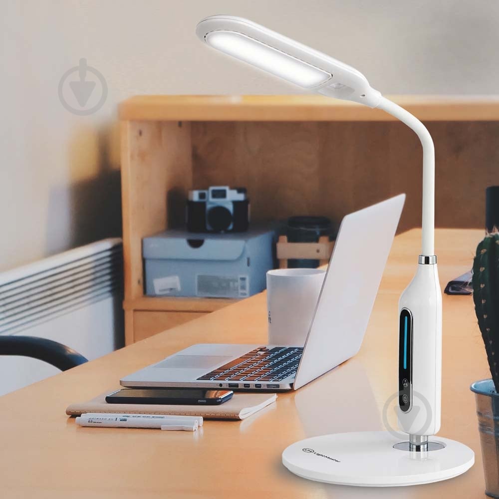 Настольная лампа LightMaster DE1143 LED с сенсором 8 Вт белый с серебристым - фото 9