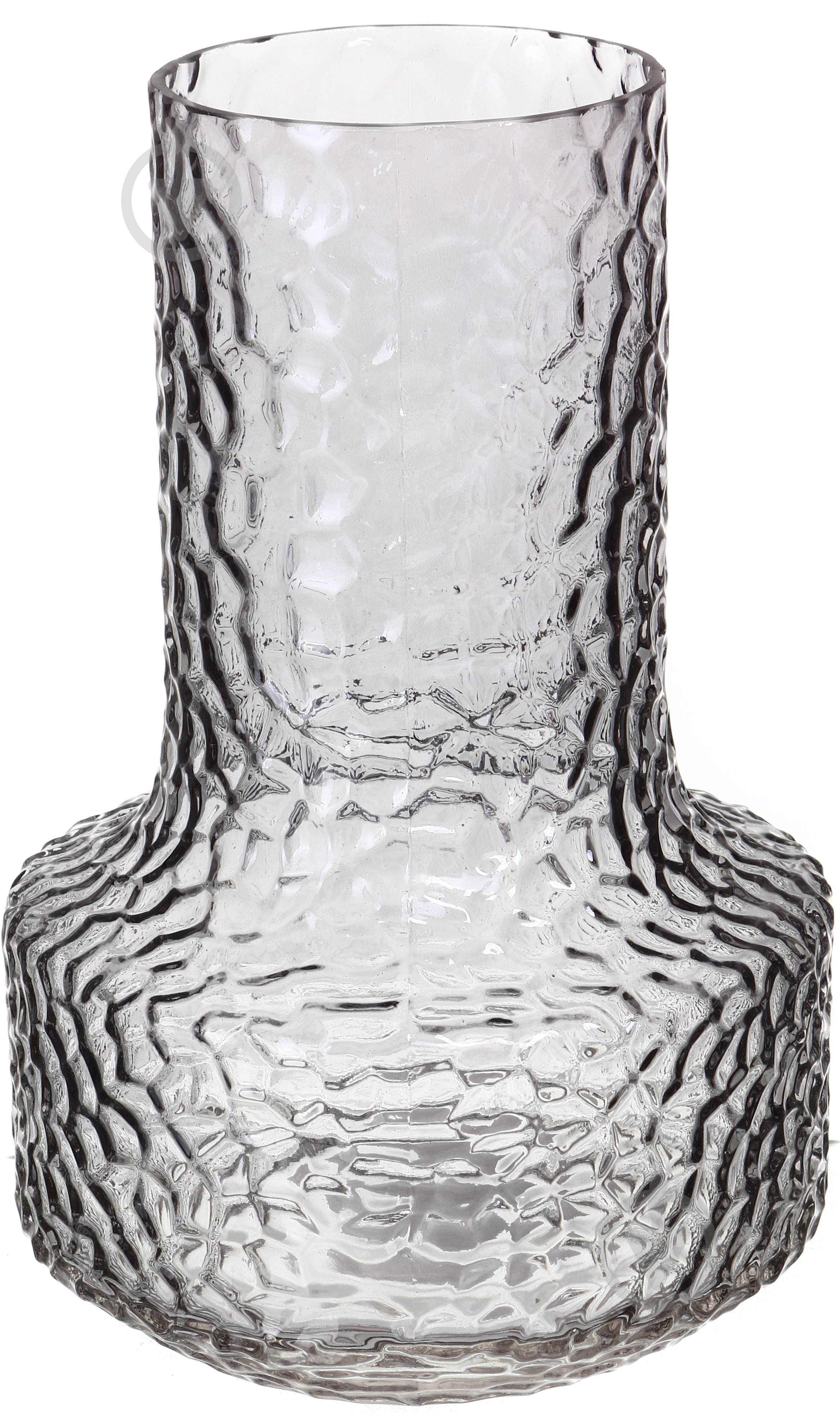 Ваза для цветов Texture 1026GRAY 26 см серая - фото 1