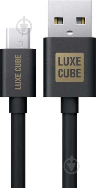 Кабель Luxe Cube 3A/60W USB micro to USB 1 м черный (8889996896981) - фото 1