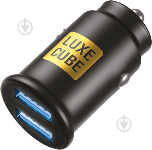 Адаптер автомобільний Luxe Cube 12W/2.4А чорний - фото 1