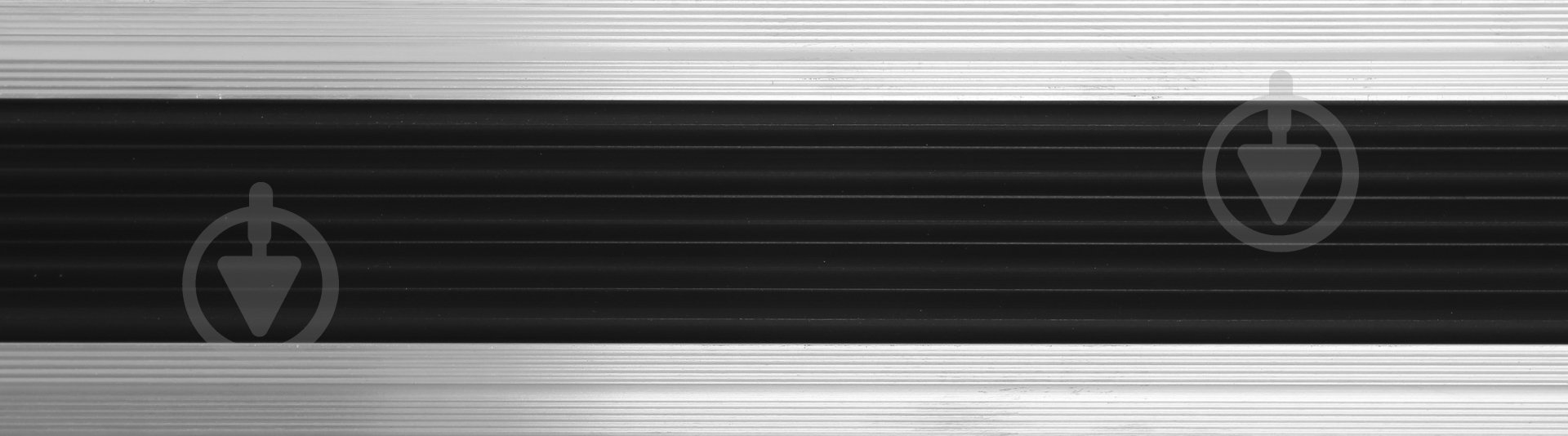 Лестничный профиль с антискользящей вставкой КСК Профиль П12 18x48х1000 мм серебро - фото 2