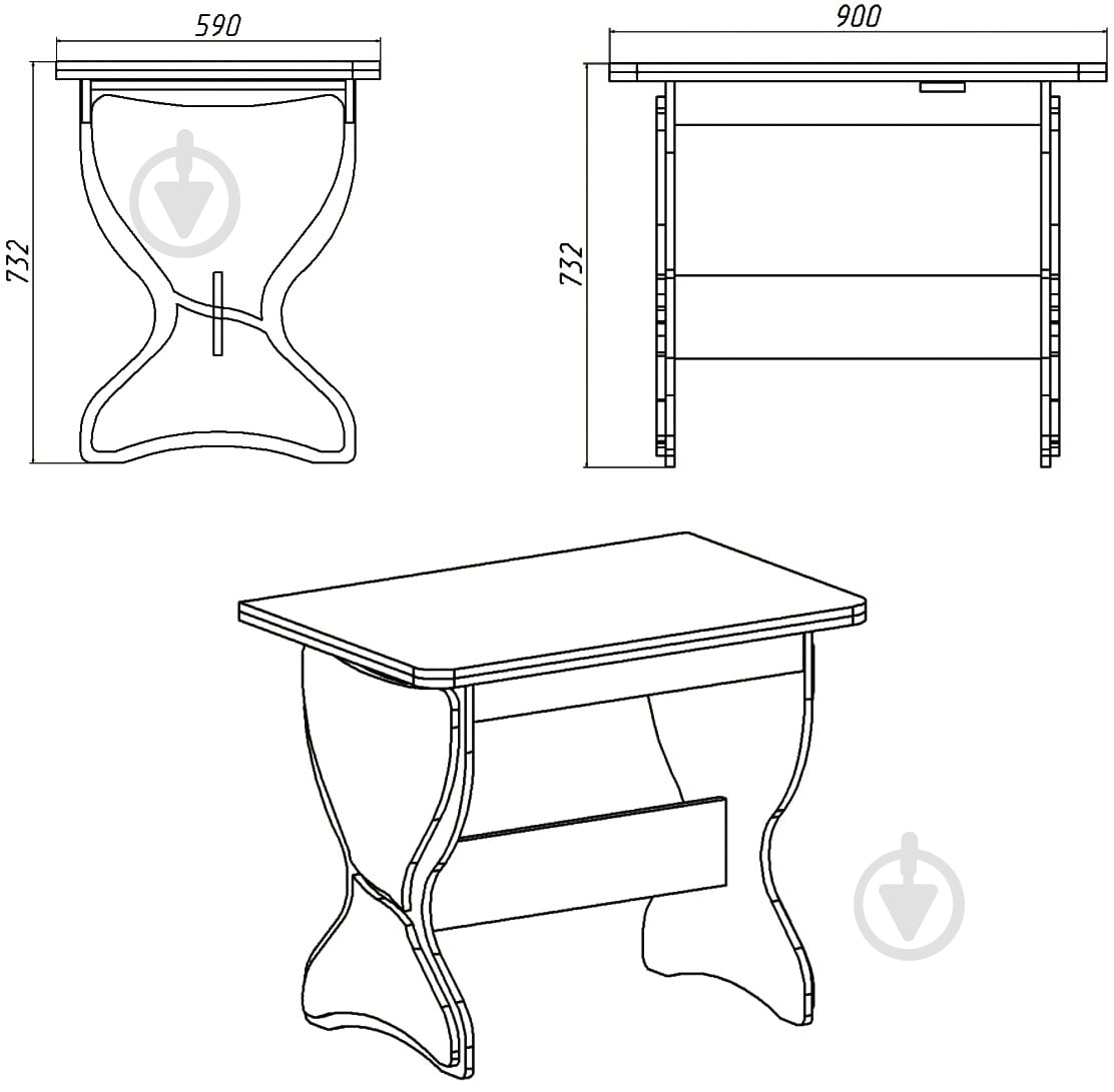 Стол обеденный Компанит КС-4 венге - фото 3