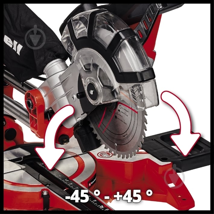 Пила торцовочная Einhell TC-SM 2131/2 Dual + TC-VC 1820 S - фото 5