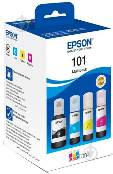 Набір чорнил Epson 101 EcoTank 4-colour Multipack (C13T03V64A) - фото 1