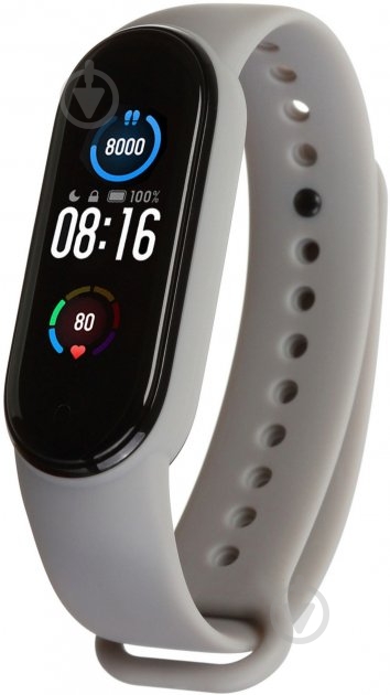 Ремешок для фитнес-браслета Xiaomi Mi Band 6 Light gray - фото 1