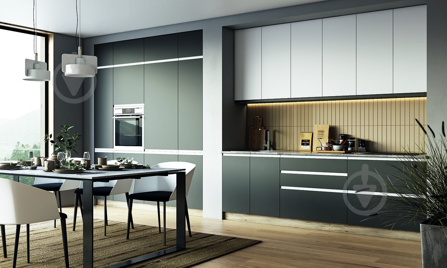 Кухня Грейд Джокер графіт/софт білий - фото 1