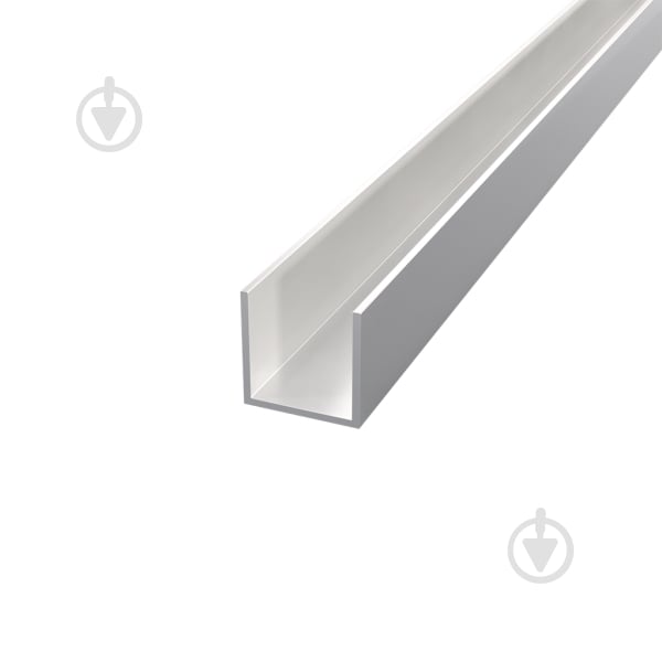 Швеллер алюминиевая 40x2 мм 2000 мм гладкий анодированое серебро - фото 1