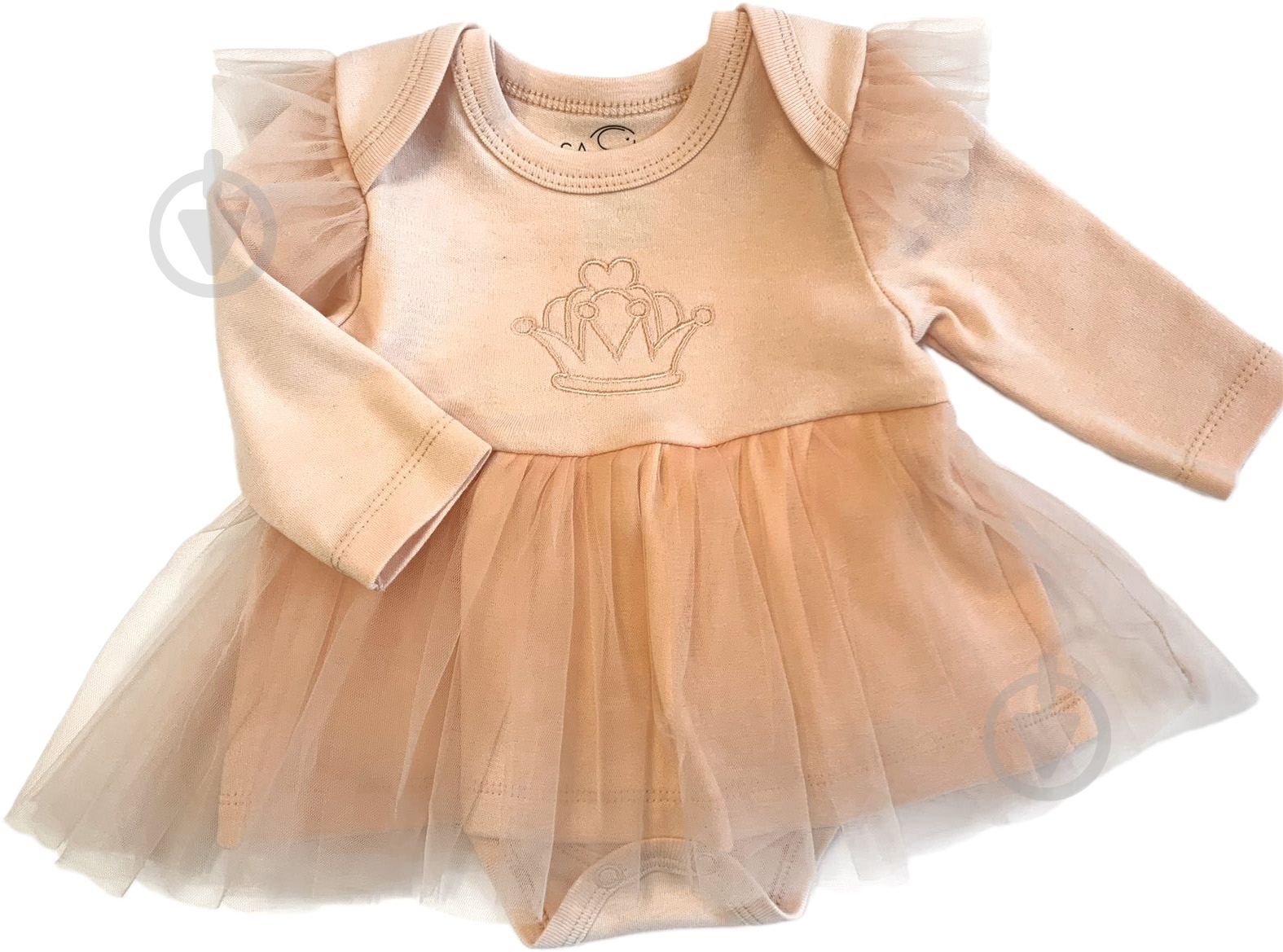 Боди детское для девочки Sasha р.80 персиковый 4566/1 - фото 1