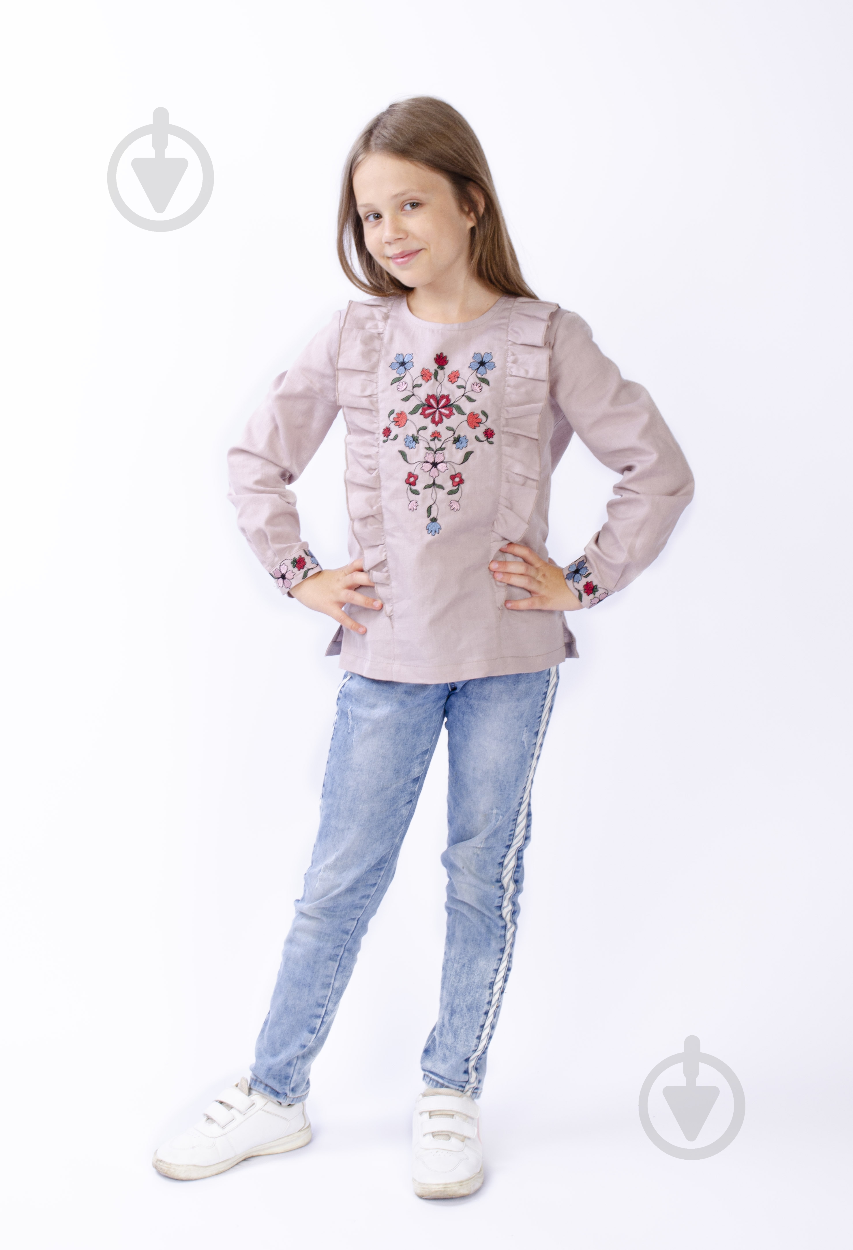 Вышиванка для девочек Эдельвика р.134 розовый 80-21/00 - фото 2