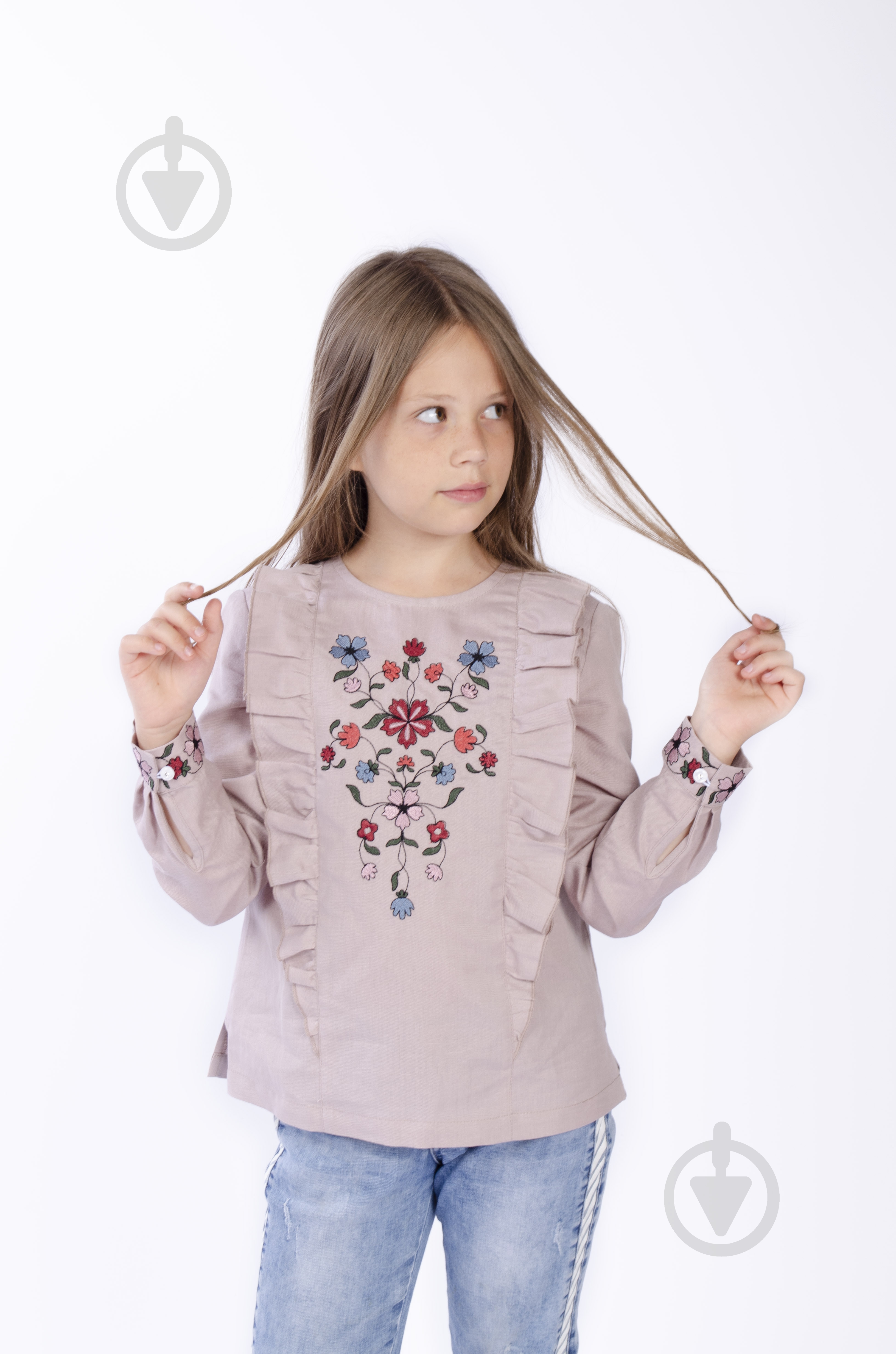 Вышиванка для девочек Эдельвика р.134 розовый 80-21/00 - фото 4