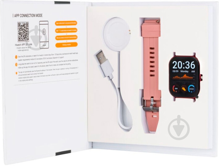 Смарт-часы Amico Go Fun Pulseoximeter and Tonometer pink (850475) - фото 4