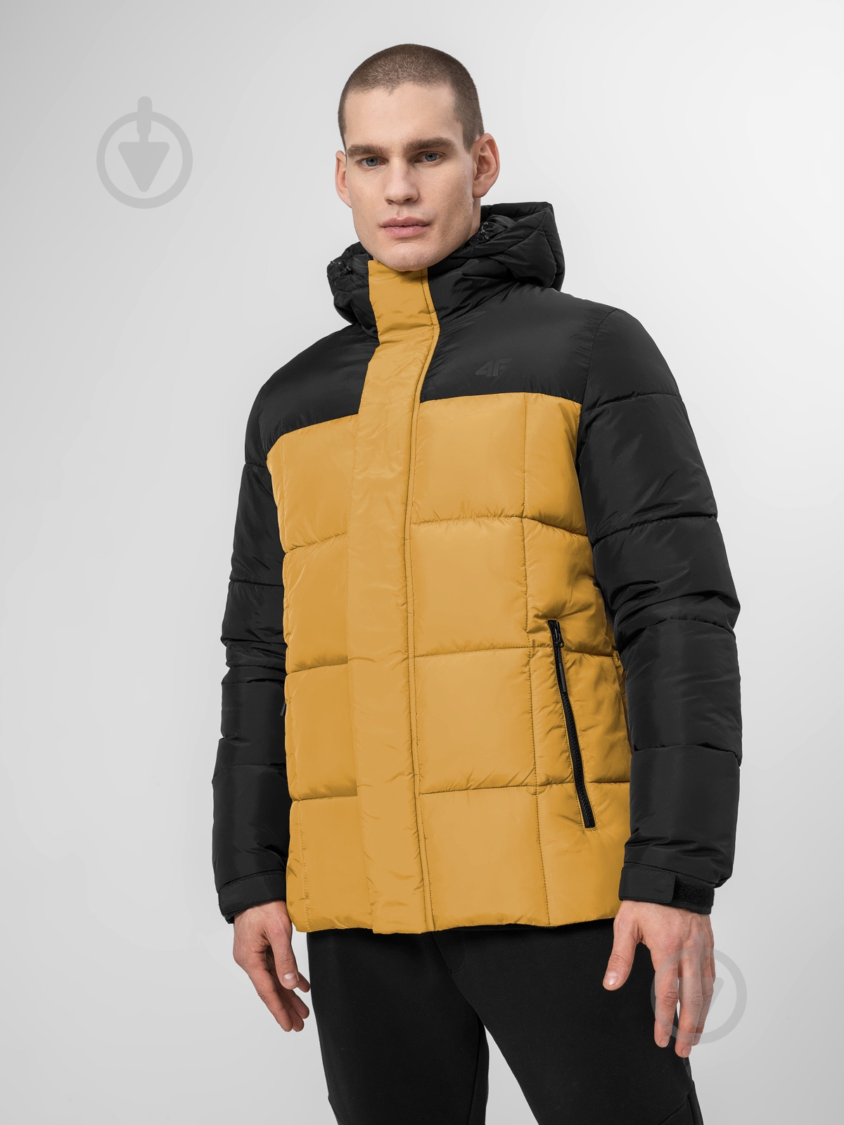 Пуховик чоловічий зимовий 4F JACKET KUMP009 H4Z22-KUMP009-71S р.L жовто-чорний - фото 3