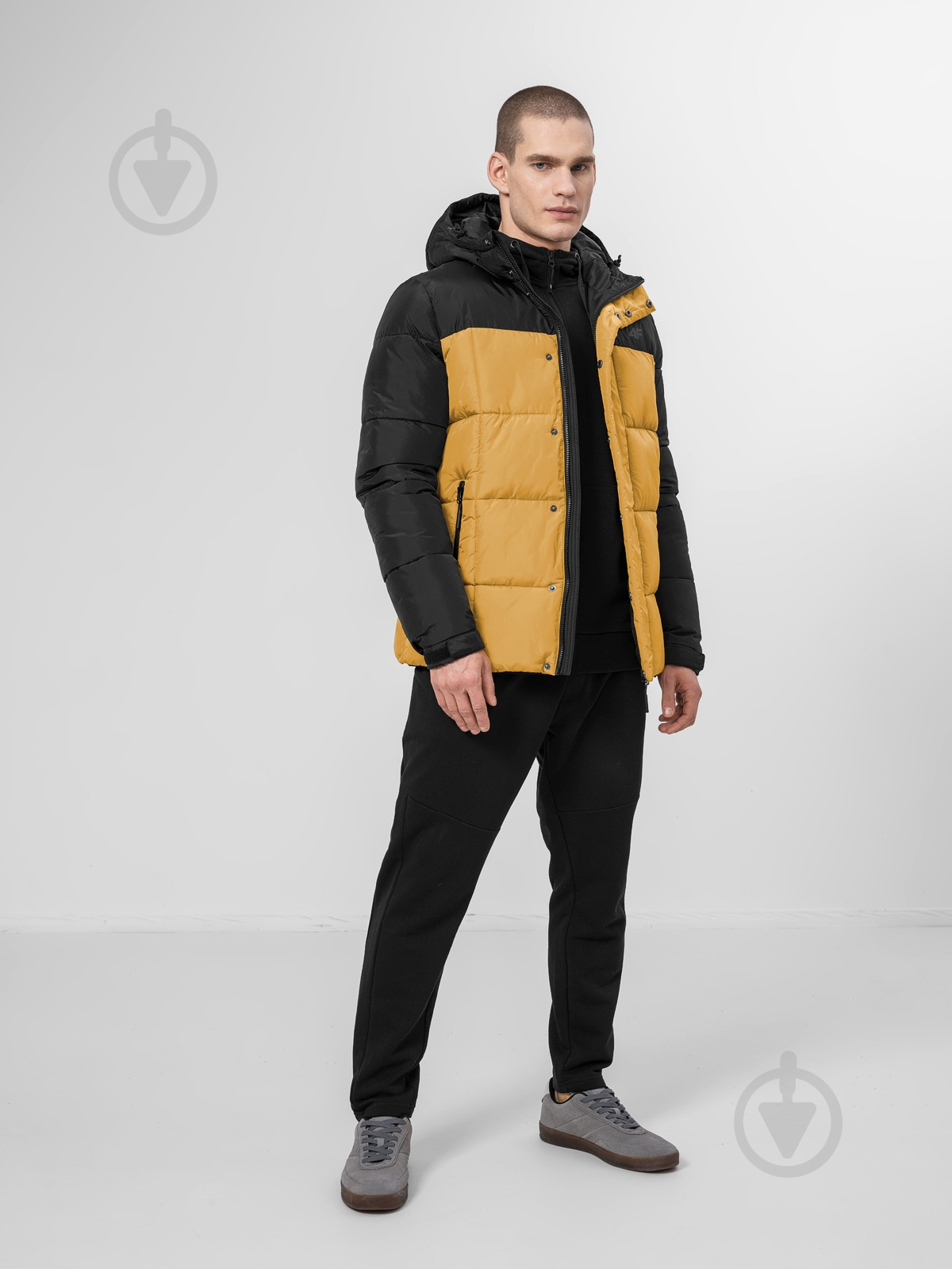 Пуховик чоловічий зимовий 4F JACKET KUMP009 H4Z22-KUMP009-71S р.L жовто-чорний - фото 4
