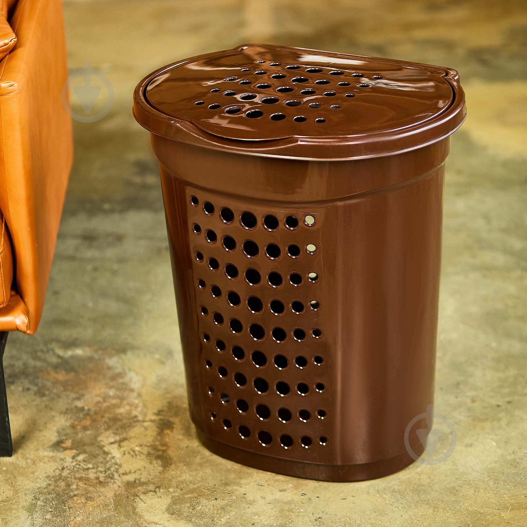 Кошик для білизни Алеана 568х504х394 мм 60 л темно-коричневий - фото 3