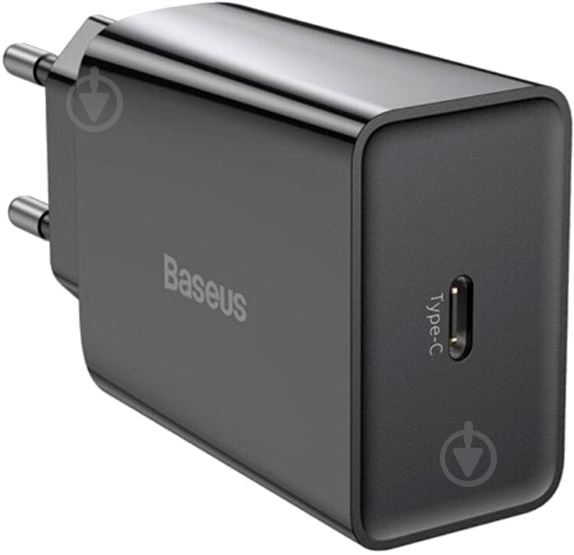 Сетевое зарядное устройство BASEUS QC 1С CCFS-SN01 20W Black - фото 1