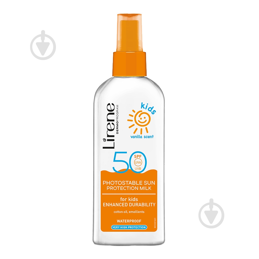 Молочко сонцезахисне Lirene SPF 50 ваніль 150 мл - фото 1