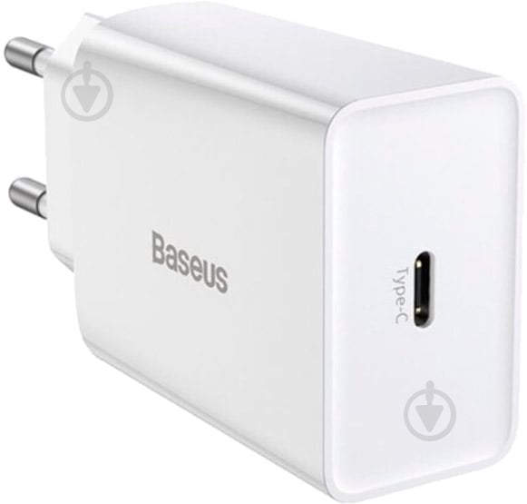 Сетевое зарядное устройство BASEUS QC 1С CCFS-SN02 20W White - фото 1 Сетевое зарядное устройство BASEUS QC 1С CCFS-SN02 20W White - фото 1