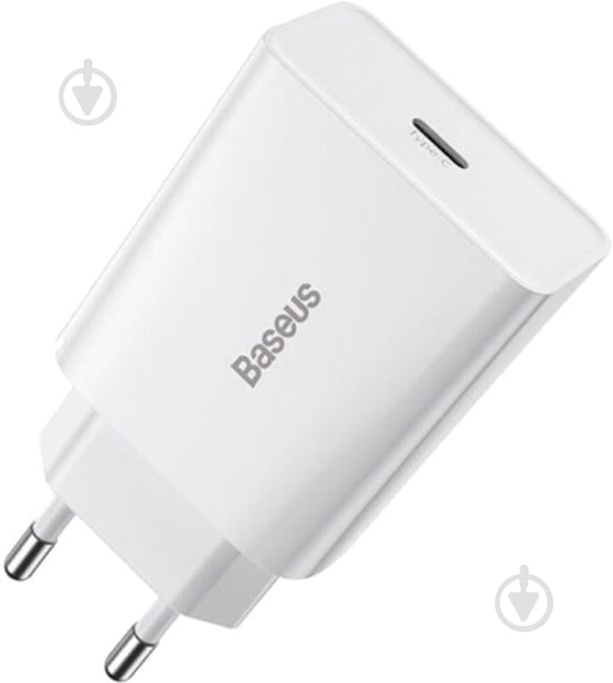 Сетевое зарядное устройство BASEUS QC 1С CCFS-SN02 20W White - фото 3 Сетевое зарядное устройство BASEUS QC 1С CCFS-SN02 20W White - фото 3