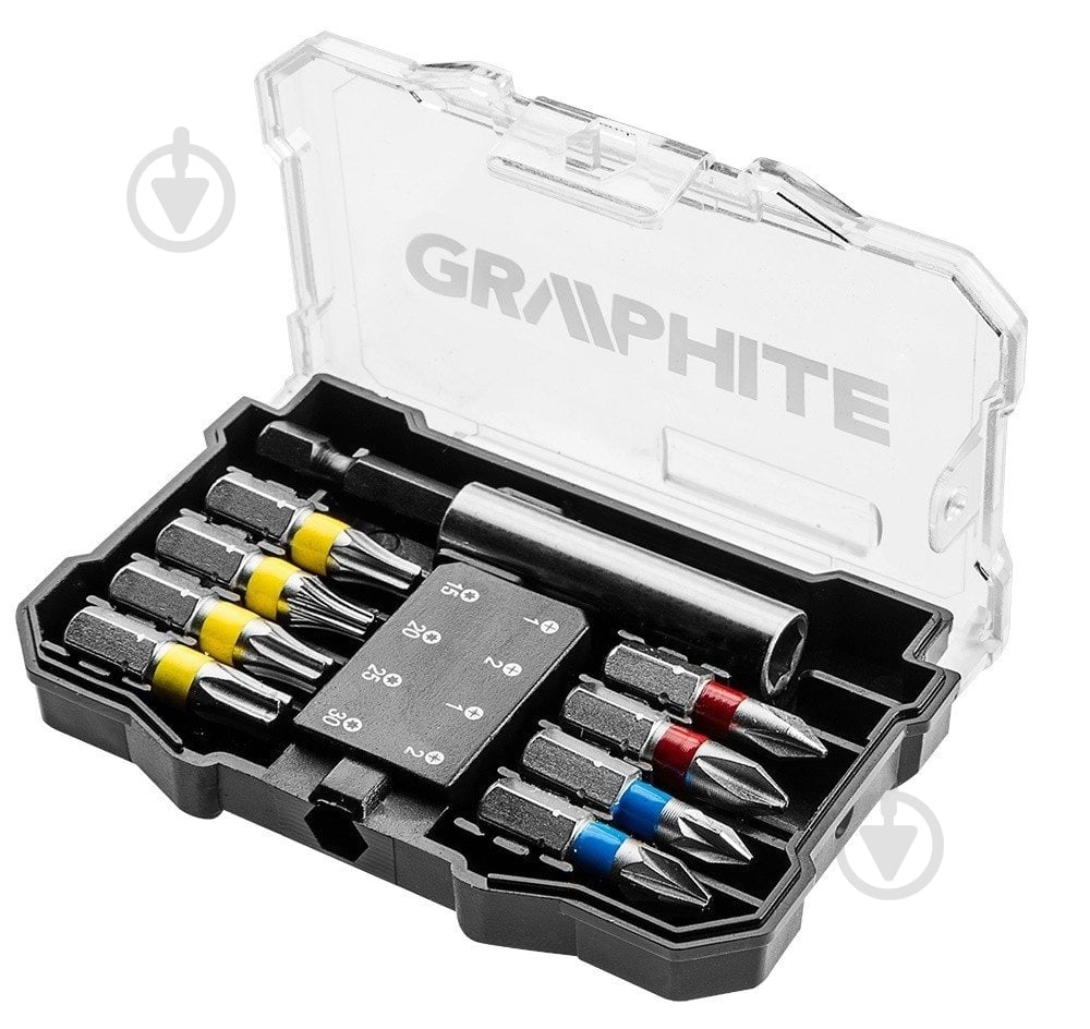 Набор бит GRAPHITE с держателем 10 шт. 56H614 - фото 1