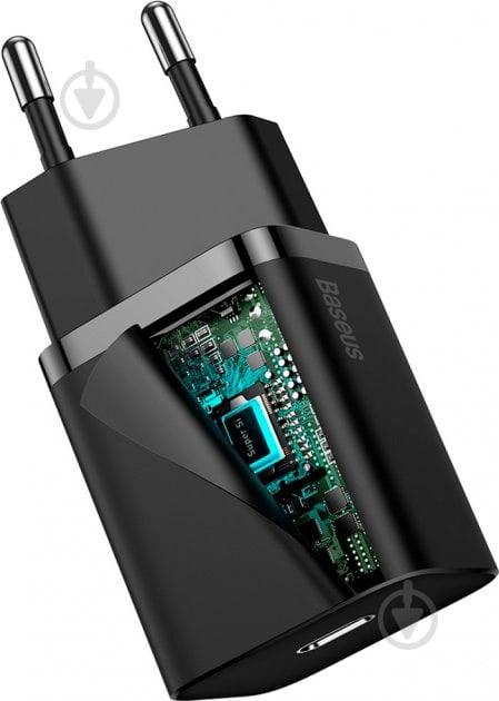 Сетевое зарядное устройство BASEUS Super Si USB-C 20W (CCSUP-B01) Black - фото 5