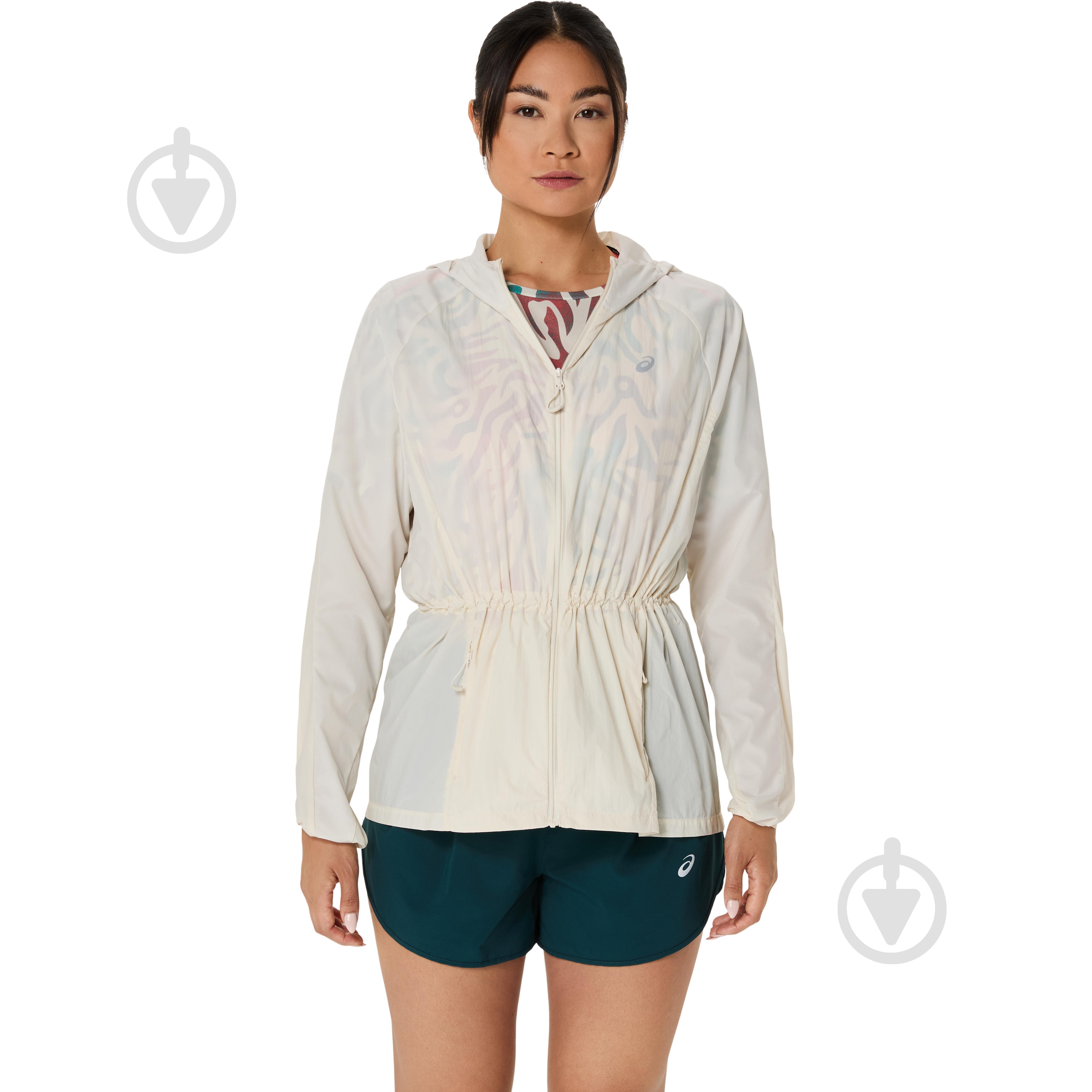 Куртка жіноча Asics ROAD PACKABLE JACKET 2012D076-200 р.L молочна - фото 1 Куртка жіноча Asics ROAD PACKABLE JACKET 2012D076-200 р.L молочна - фото 1