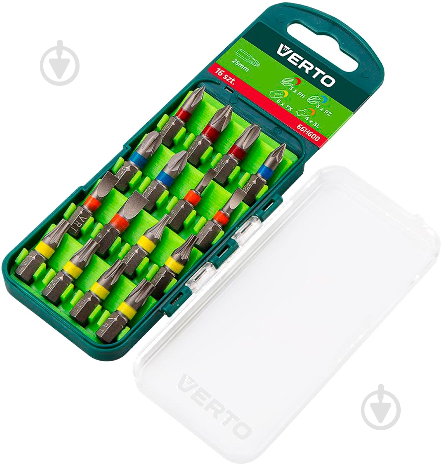 Набор бит Verto 16 шт. 66H600 - фото 1