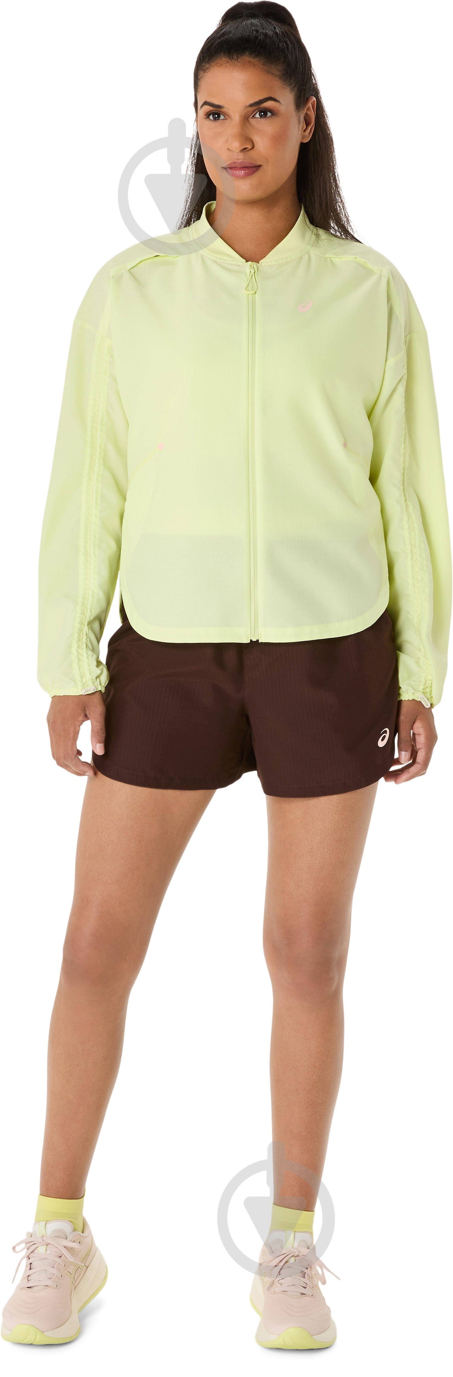 Куртка женская Asics NAGINO RUN ADJUSTABLE JACKET 2012D138-750 р.XS желто-зеленая - фото 15 Куртка женская Asics NAGINO RUN ADJUSTABLE JACKET 2012D138-750 р.XS желто-зеленая - фото 15