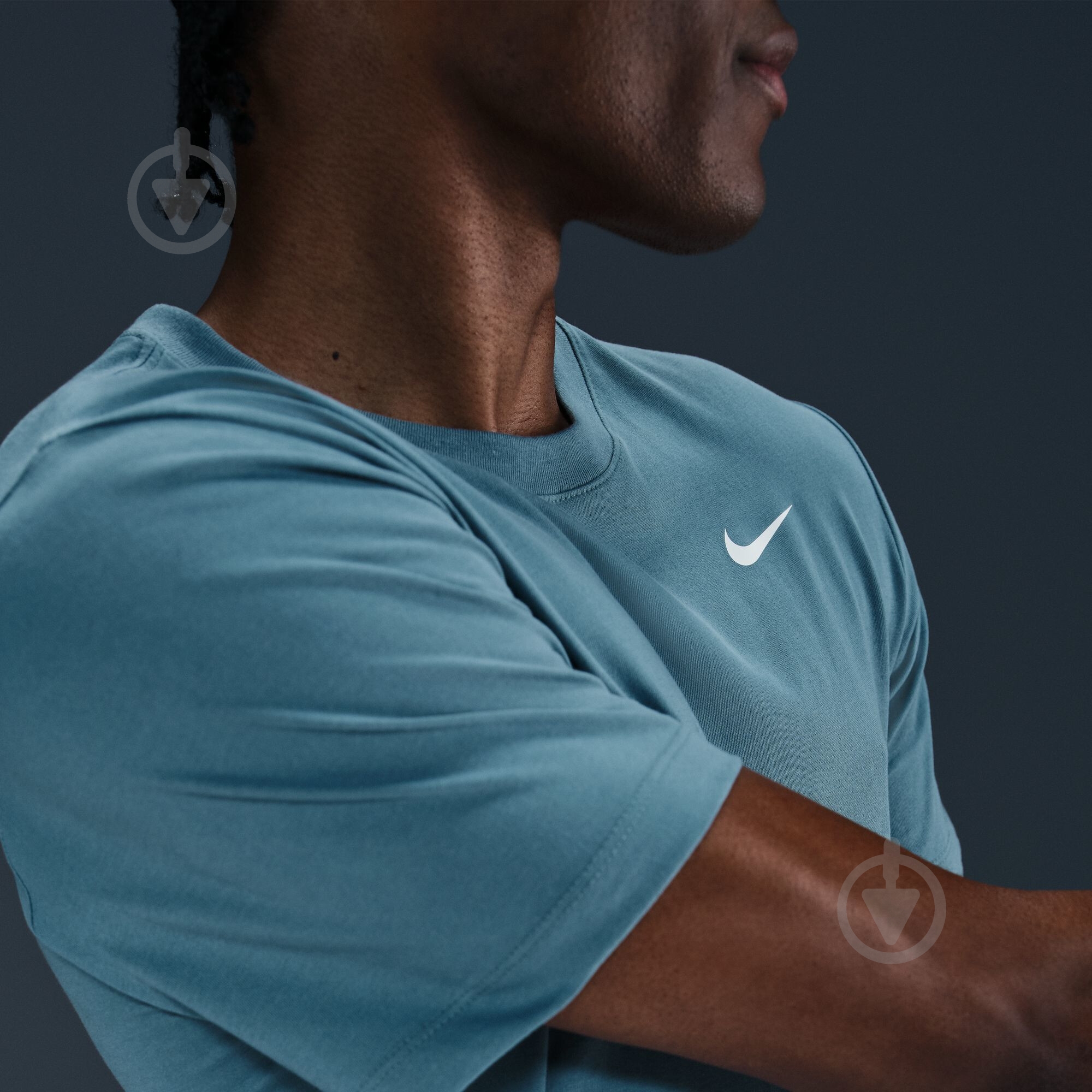 Футболка Nike M NK DF TEE DFC CREW SOLID AR6029-006 р.L бирюзовый - фото 10 Футболка Nike M NK DF TEE DFC CREW SOLID AR6029-006 р.L бирюзовый - фото 10