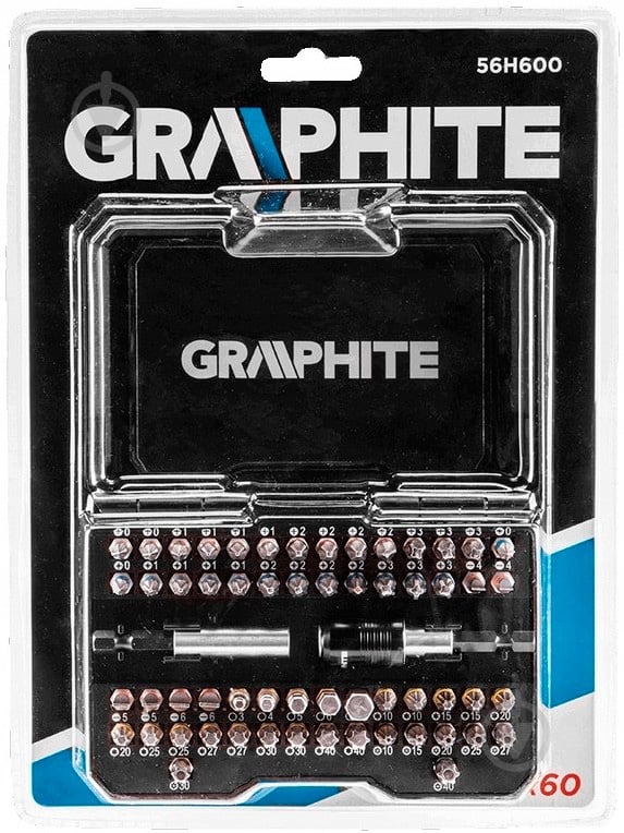 Набор бит GRAPHITE 2 держателя 60 шт. 56H600 - фото 3