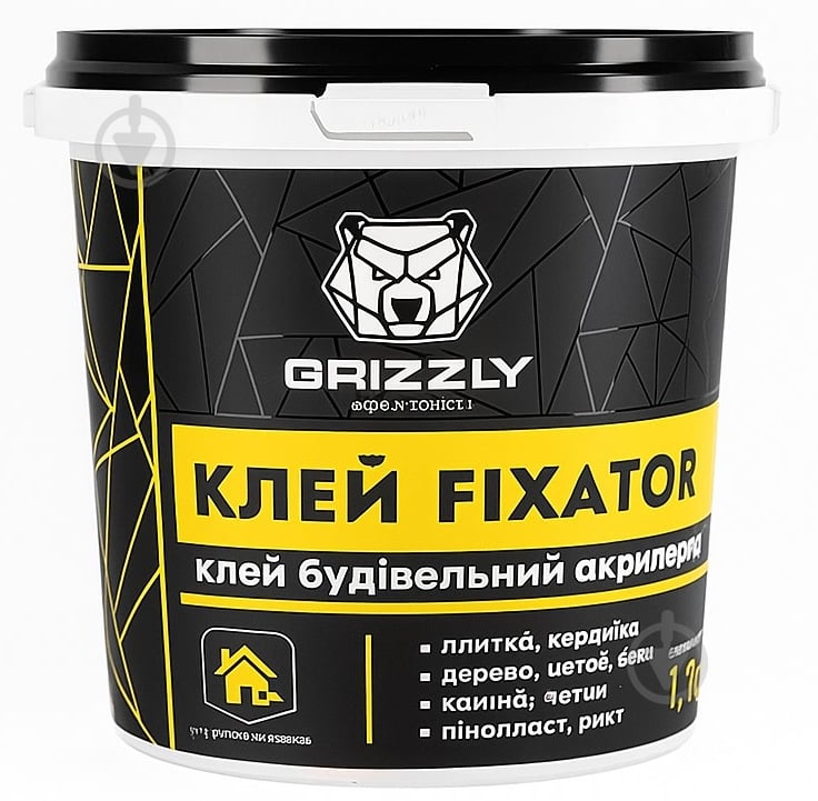 Клей акриловий Grizzly FIXATOR будівельний 1,2 кг - фото 1