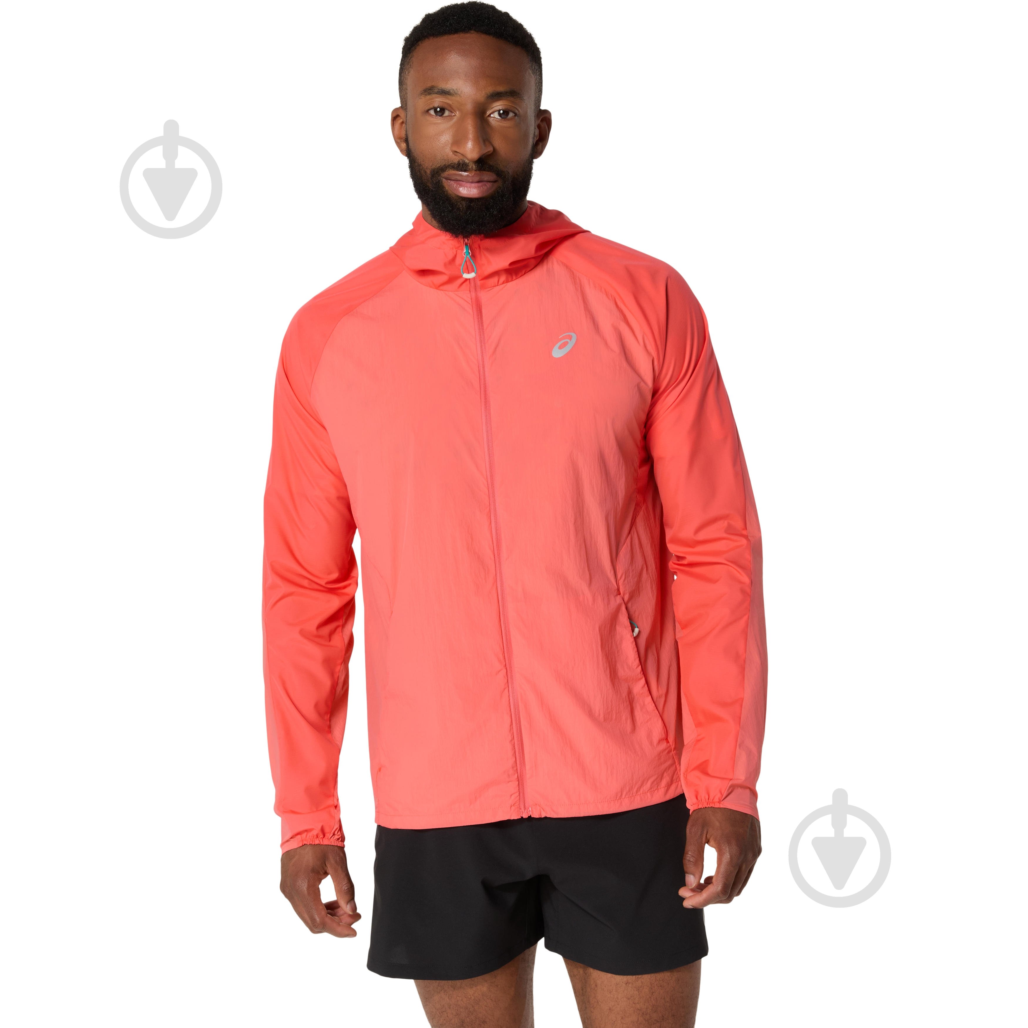 Куртка мужская Asics ROAD PACKABLE JACKET 2011D084-700 р.M оранжевая - фото 1