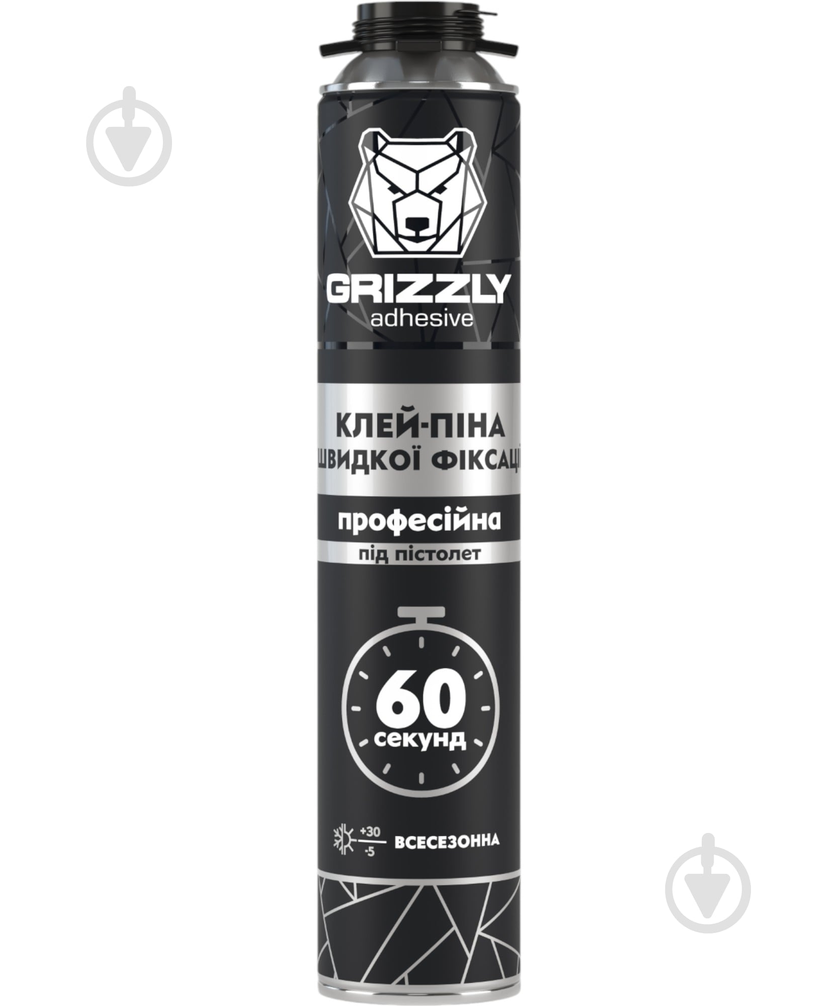 Піна-клей Grizzly швидкої фіксації професійна 750 мл - фото 1