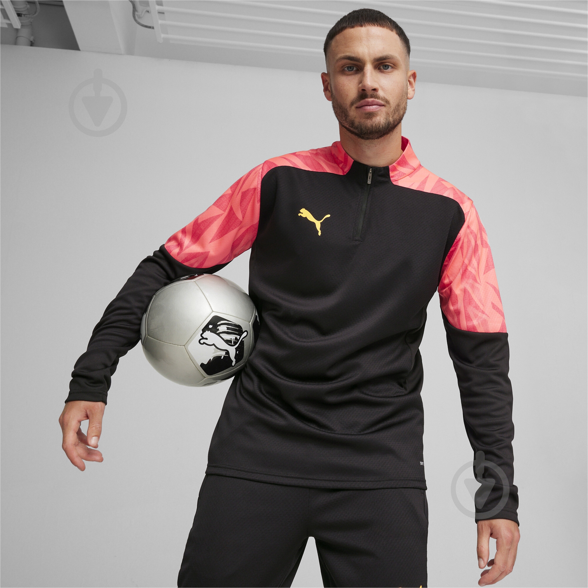 Джемпер Puma INDIVIDUALFINAL FF. 1/4 ZIP-TOP 65926257 р.M черный - фото 3