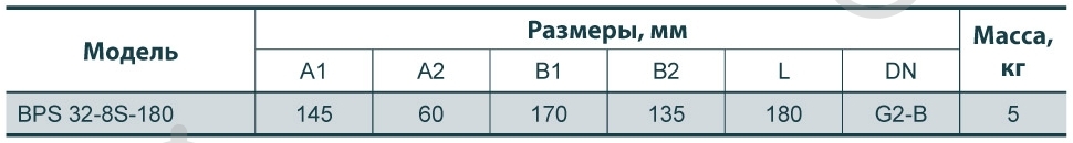 Циркуляционный насос Насосы плюс оборудование BPS 32-8S-180 - фото 3