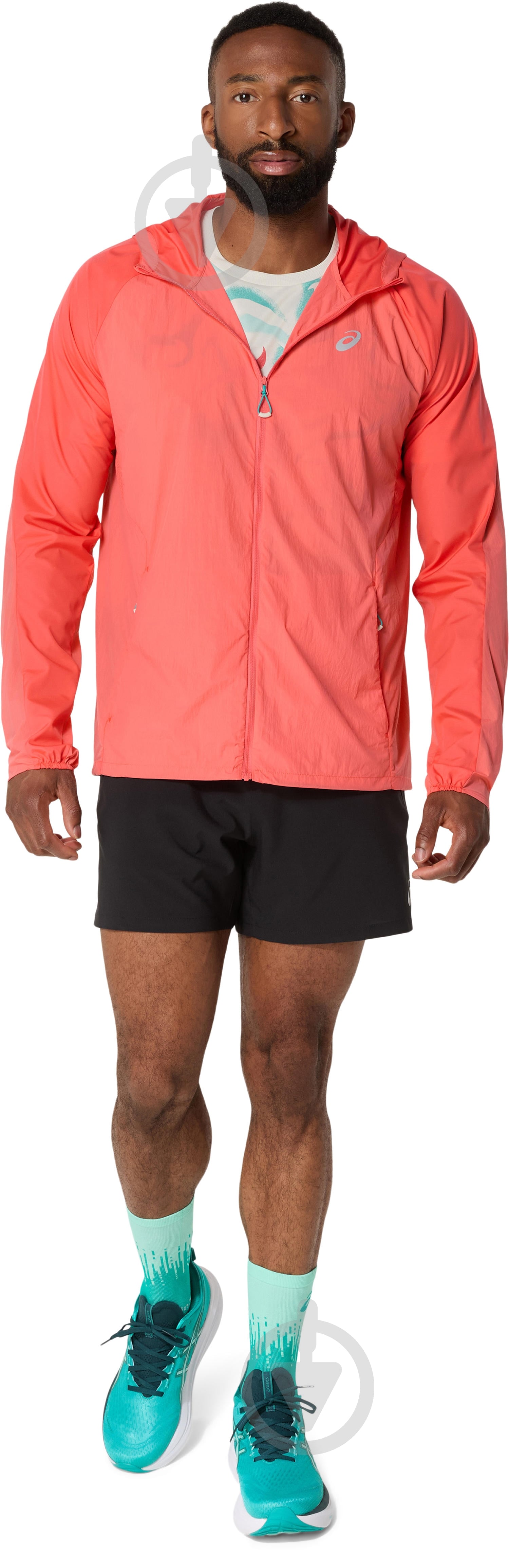 Куртка мужская Asics ROAD PACKABLE JACKET 2011D084-700 р.S оранжевая - фото 11