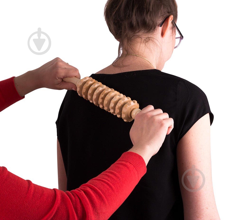 Массажный ролик inSPORTline деревянный Sebona 39 см светло-коричневый 16903-2 - фото 2