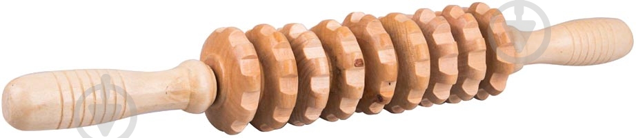 Массажный ролик inSPORTline деревянный Sebona 39 см светло-коричневый 16903-2 - фото 1