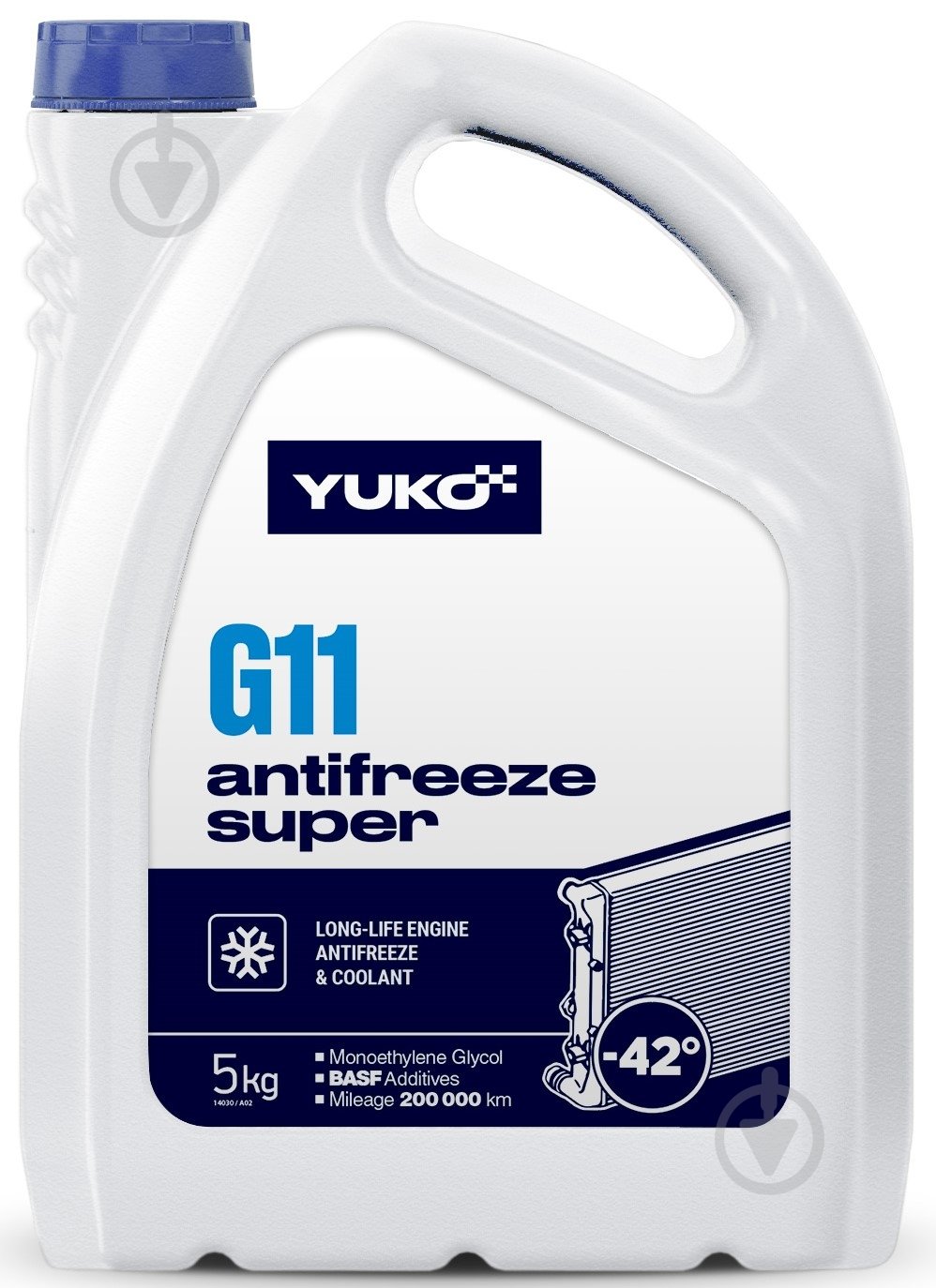 Антифриз YUKO (VUKO) -40 Super G11 готовый 5 л синий - фото 1