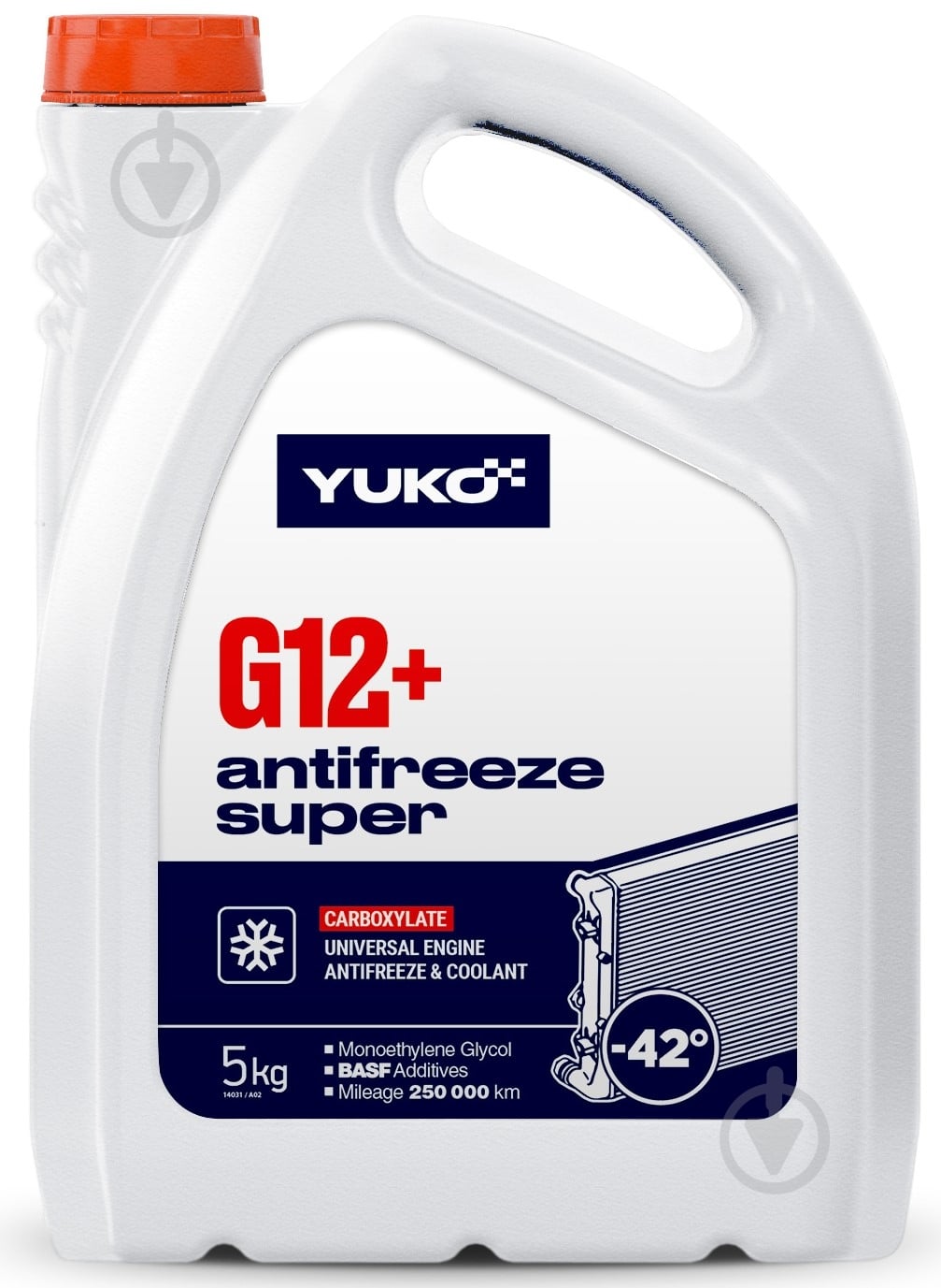 Антифриз YUKO (VUKO) -40 Super G12+ G12+ готовый 5 кг красный - фото 1