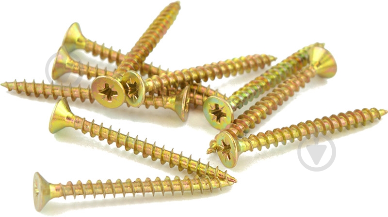 Шуруп универсальный потайная головка Expert Fix ЦЖ 5x50 мм желтый цинк вес (74534 ) - фото 1